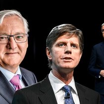 Fort mit Schaden: Ulrich Spiesshofer (r.) und Joe Hogan (Mitte) hatten 2013 den Kauf von Power One eingefädelt. Peter Voser organisiert nun den kostspieligen Ausstieg.