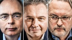 Die drei Anwärter auf den Chefposten bei Sunrise-UPC: Baptiest Coopmans, André Krause und Thomas Meyer (v.l.).