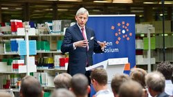 Dominic Barton, Global Managing Director von McKinsey, an einem Symposium der Universität St. Gal