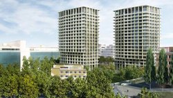 Zwei Wohntürme mit je 19 Stockwerken. (Bild: themetropolitans.ch, Implenia)