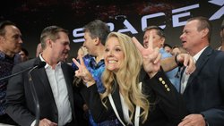 Gigantischer Börsengang: SpaceX-Präsidentin Gwynne Shotwell am Tag des IPO an der US-Technologiebörse Nasdaq.