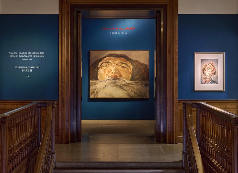 Ausstellung zum Werk des syrischen Malers Marwan bei Christie’s in London.