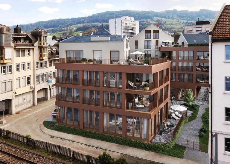 Im «Jakobspark» in Rorschach SG entstehen 29 neue Wohnungen.