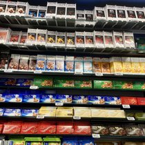 Lindt-Regal in einem Coop-Supermarkt.