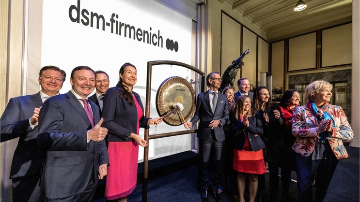 Die Stammaktie von DSM-Firmenich wird seit 18. April 2023 an der Euronext Amsterdam gehandelt. Neuerdings ist sie auch an der SIX kotiert.
