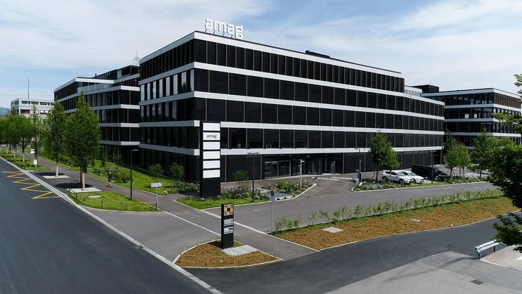 Der Amag-Hauptsitz im Helix-Geschäftshaus in Cham.