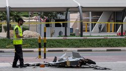 Der Krieg ist nah: Wrack einer iranischen Drohne in Dubai.