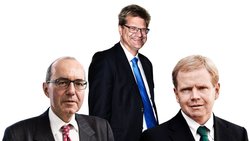 Exodus: Im Herbst 2017 löste René Buholzer (mitte) den langjährigen Chef Thomas Cueni (l.) ab. Es folgten mehrere Abgänge, nun geht auch der in Bern bestens vernetzte Bruno Henggi.