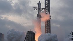 Das Starship von SpaceX vor dem dritten Testflug.