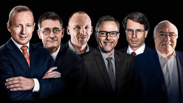 Herausragende Geldmanager: Tobias Schulte, Carlo Seregni, Peter Frech, Stefan Blum, Thomas Funk und Georges Mari (v.l.).