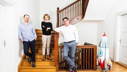 Machen aus Häusern digitale Produkte: Marc Beermann (l.), Tina Burkhart und Stefan Zanetti.