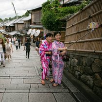 Touristen in Kyoto: Japaner lieben den Online-Dienst Instagram.