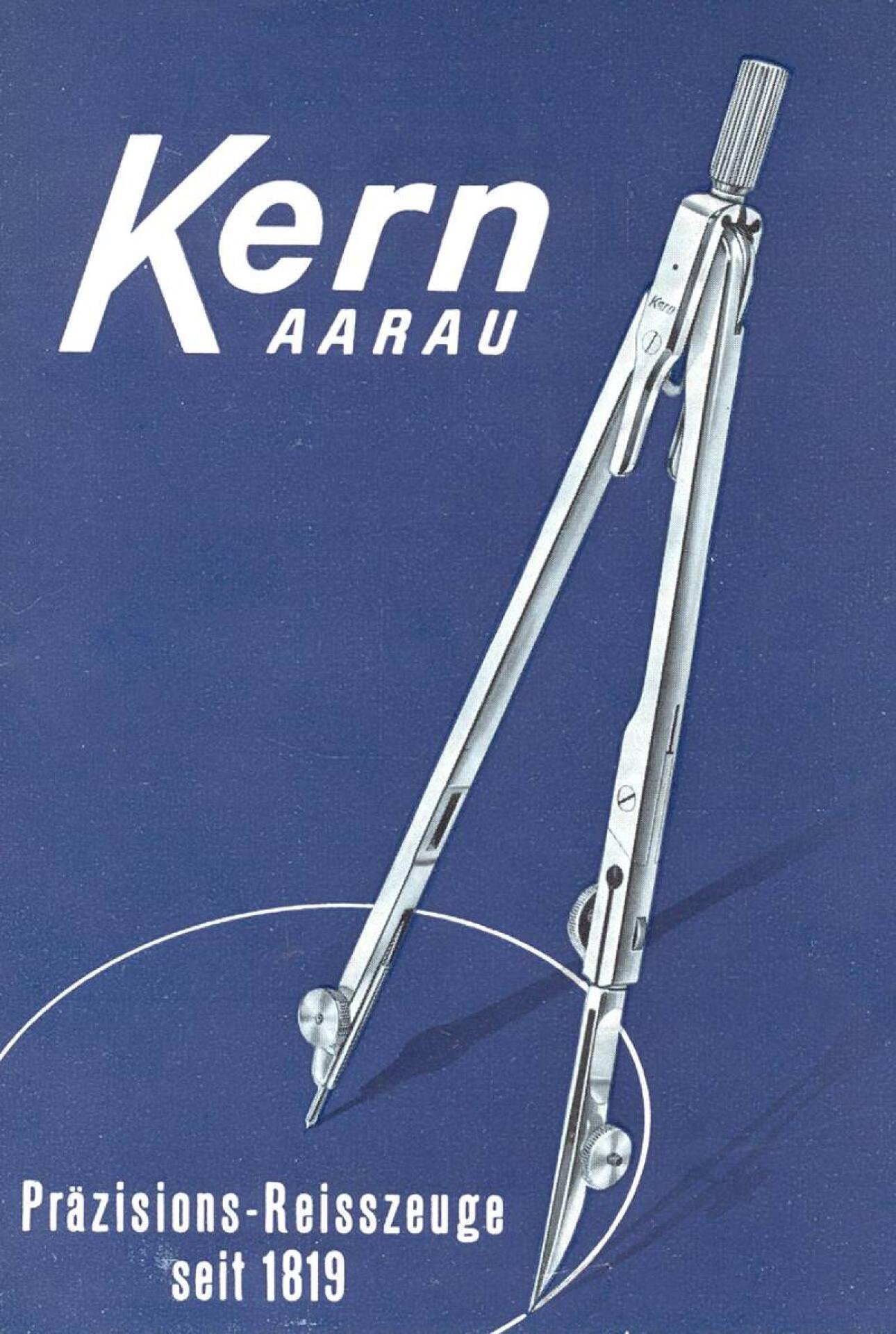 Historischer Werbeprospekt für Kern-Zirkel aus Aarau.