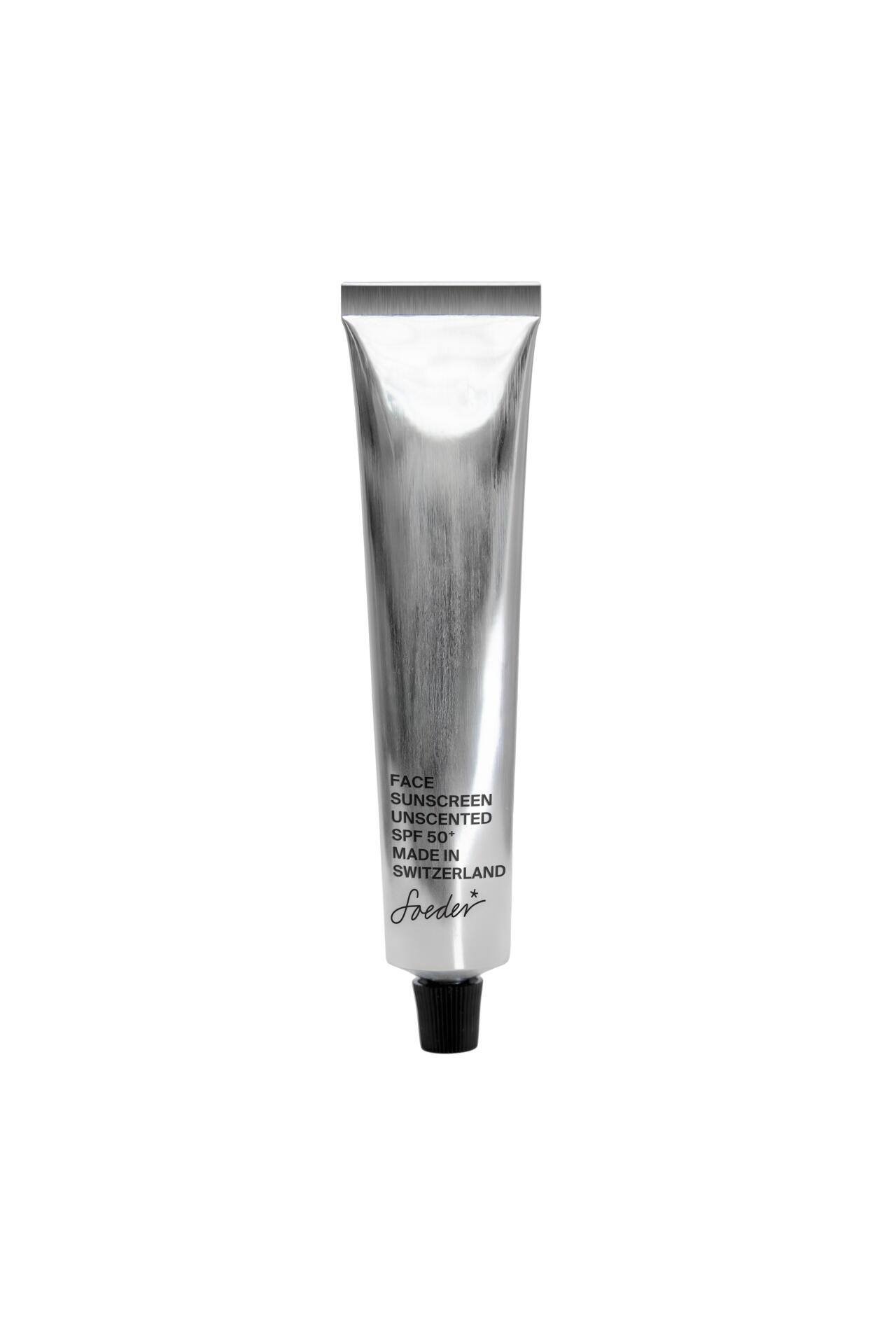 Soeder: Geruchslose Sonnencreme fürs Gesicht mit Schutzfaktor 50+, 50 ml, Fr. 60.–.