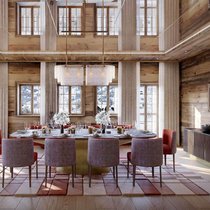 Der Essbereich im Chalet: Der Gebäude-Komplex wird jährlich für 12 bis 14 Millionen Franken vermietet.