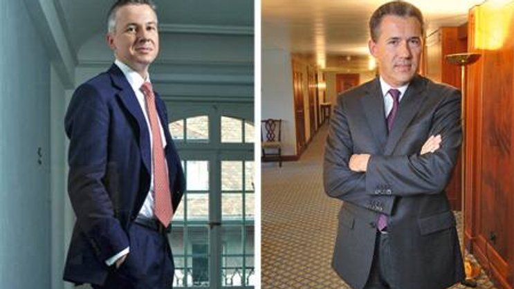 «In grossen Schritten voran»: Notenstein-CEO Adrian Künzi (links), Beat Wittmann, Chef Dynapartners.