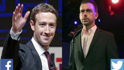 Mark Zuckerberg und Jack Dorsey: Richtig jubeln kann nur einer.  Keystone