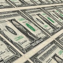 Dollarnoten im Druck.