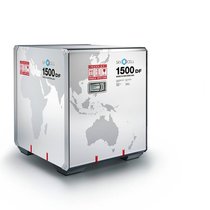 Minus 70 Grad: Die Skycell-Container halten die Impfstoffe auf internationalen Transporten kühl.