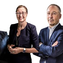 Ungeteilte Macht: Riet Cadonau (l.), CEO und VR-Präsident Dormakaba, Jeannine Pilloud, CEO und VR-Präsidentin Ascom, Jens Alder, CEO und VR-Präsident Alpiq.