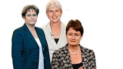 Ems-Chemie-Chefin Magdalena Martullo-Blocher, Gail Kelly, Lenkerin der Westpac Bank und Telstra-CEO Catherine Livingstone (v.l)