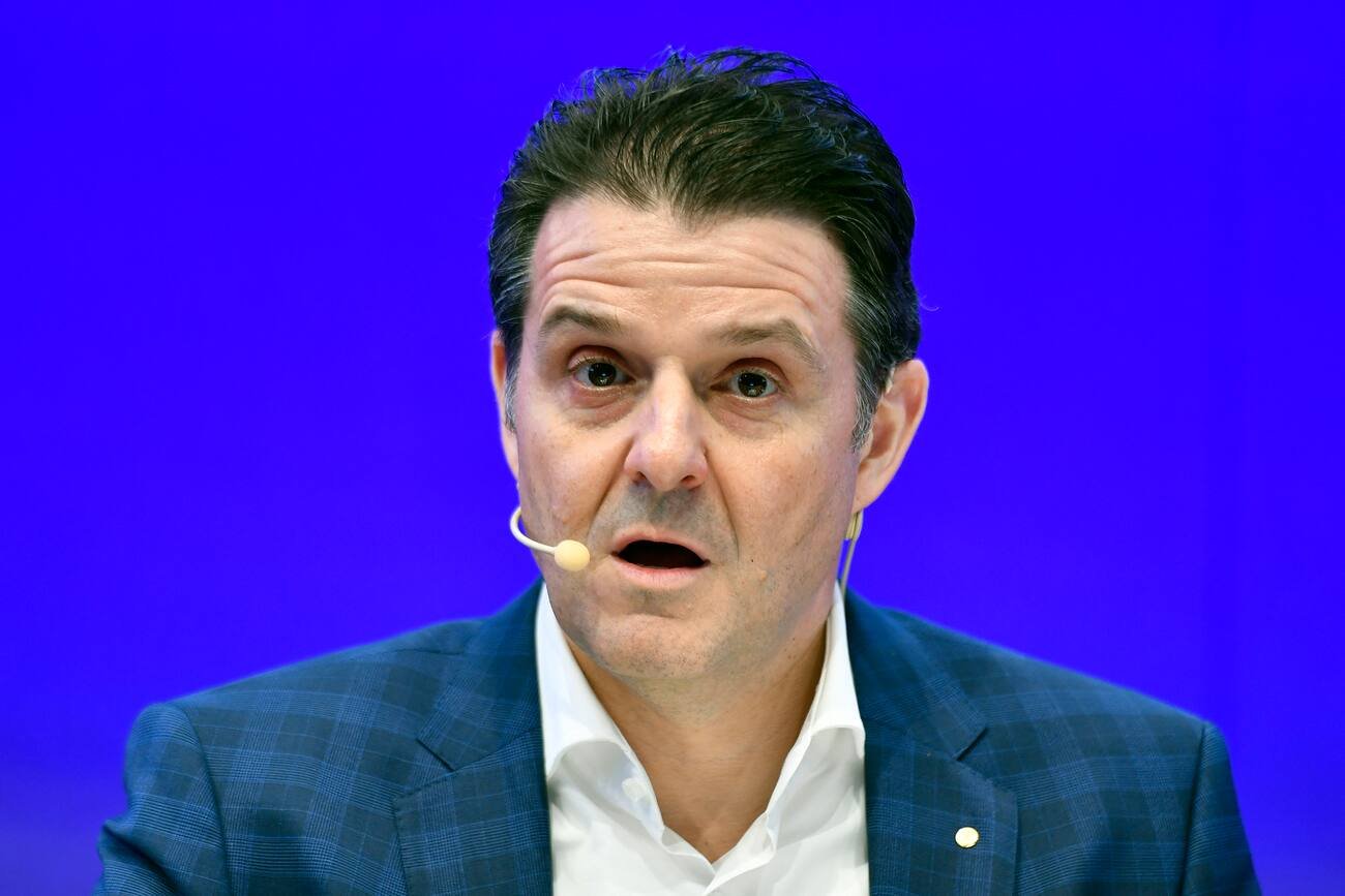 Stefan Karlen, CEO Panalpina an der Bilanzmedienkonferenz in Zuerich am Mittwoch, 7. Maerz 2018. (KEYSTONE/Walter Bieri)