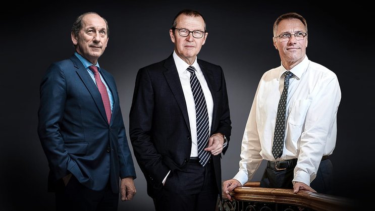 Ab ins Präsidium: Nestlé-Veteran Paul Bulcke wechselte direkt auf den Chefsessel des Kontrollgremiums, Markus Hongler (Mobiliar) und Markus Gygax (Valiant) kühlen sich erst ein Jahr ab (v.l.).