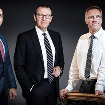 Ab ins Präsidium: Nestlé-Veteran Paul Bulcke wechselte direkt auf den Chefsessel des Kontrollgremiums, Markus Hongler (Mobiliar) und Markus Gygax (Valiant) kühlen sich erst ein Jahr ab (v.l.).