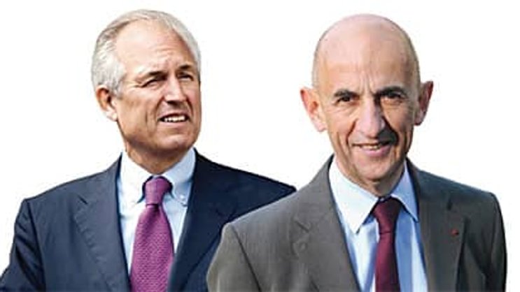 Ruinöser Preiskrieg: Boeing-Chef James McNerney (l.), EADS-Lenker Louis Gallois.
