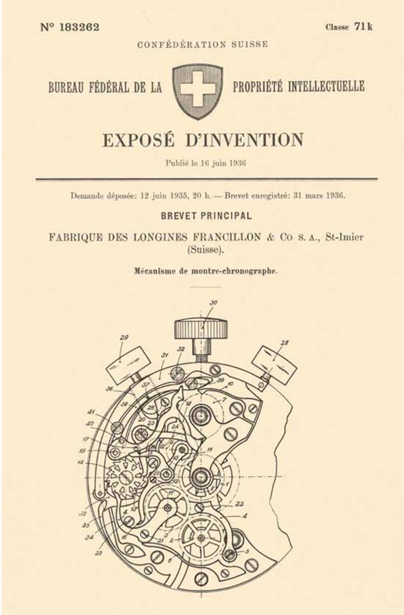Die Patentschrift, eingereicht im Jahr 1935.