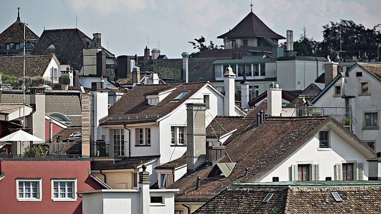 Häuser und Wohnungen in einem Quartier in Zürich (Sept. 2016).