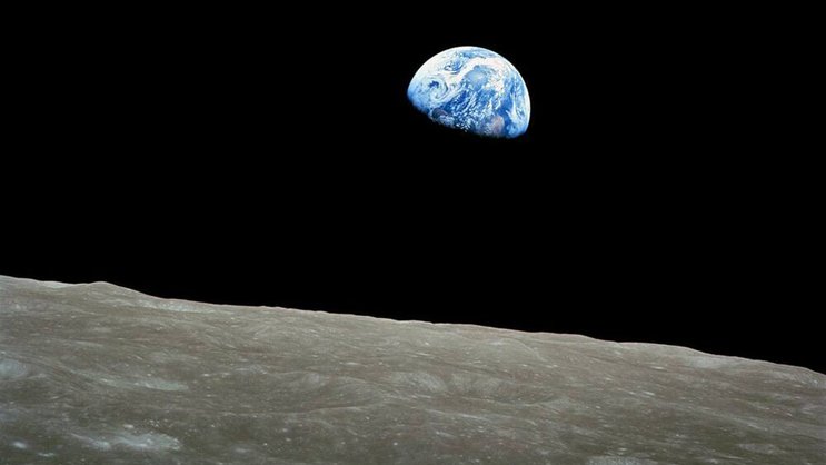 Weltraum: Der Blick vom Mond auf die Erde. Keystone