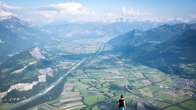 Ostschweiz: Blick ins St. Galler und Churer Rheintal.