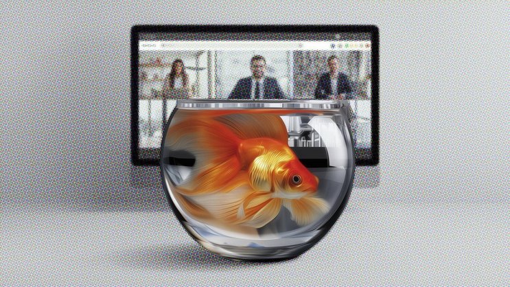 Onlinemeetings gleichen teilweise einem Goldfisch im Glas: Kaum vorbei, ist alles wieder vergessen.