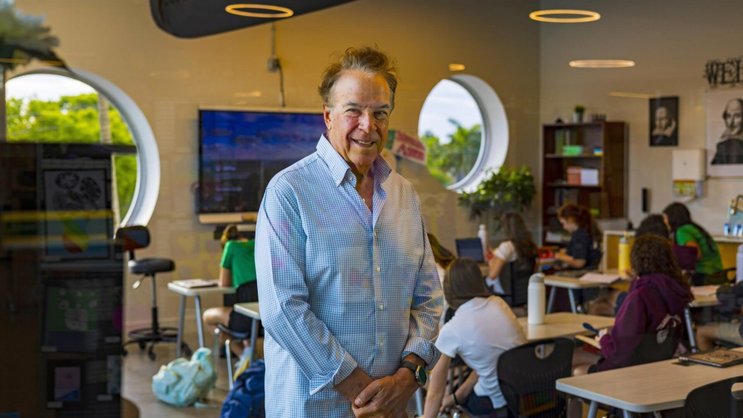 Jeff Greene an der Greene School in West Palm Beach