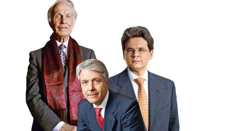 Grosszügig mit sich selbst: Hans Vontobel, Herbert Scheidt, Zeno Staub (v.l.).