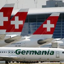 Germania Airline:  Die Fluggesellschaft will den Schweizer Markt erobern.   Keystone