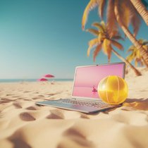 Arbeiten vom Strand aus: «Workation» liegt im Trend, wie Expertinnen bestätigen.

Diese Illustration wurde vom KI-Modell Midjourney generiert und von einem Menschen überprüft und finalisiert.