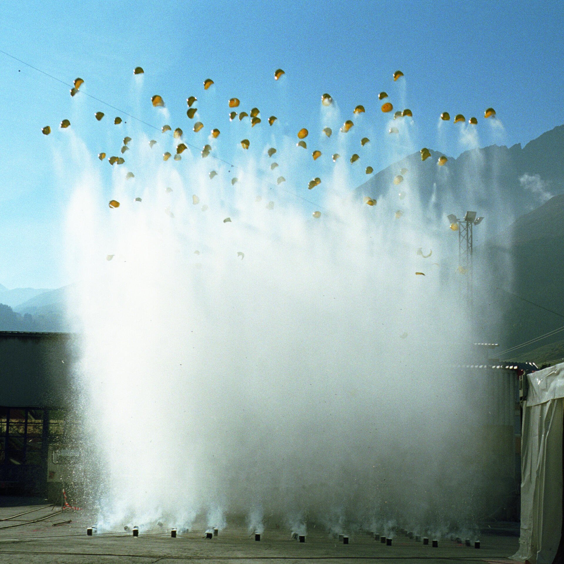 «Durchstich Gotthard 15. 10. 2010», Aktion in Sedrun, 2010.