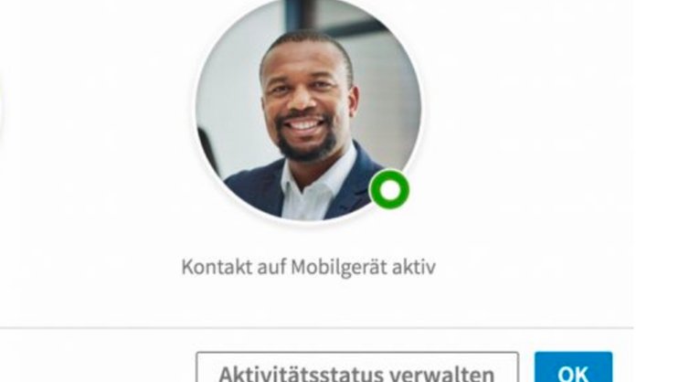 LinkedIn: Der Aktivitätsstatus wird neu angezeigt. Screenshot LinkedIn