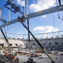 Die Stahlseile der spektakulären Dachkonstruktion des neuen Stadions von Inter Miami kommt von Fatzer aus Romanshorn TG.