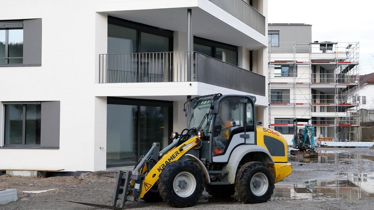Bau neuer Eigentumswohnungen im Kanton Aargau.