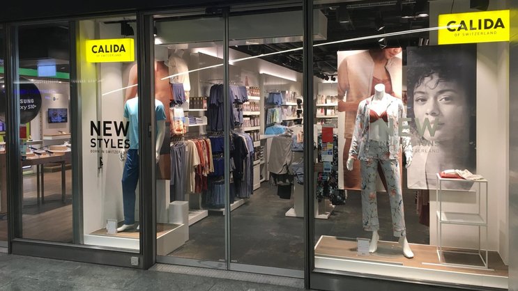 Eine Calida-Filiale im Hauptbahnhof von Luzern.
