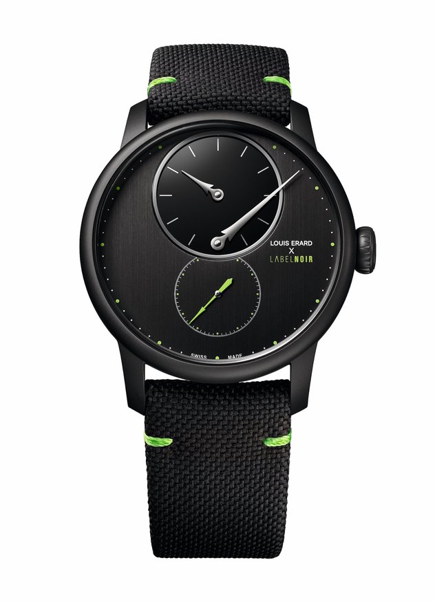 Le Régulateur Louis Erard x Label Noir gibts für 3500 Franken.