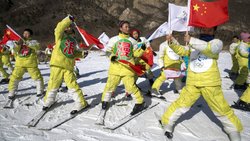 China will die Winterspiele: Doch beim Skifahren hat der Boom erst begonnen.   Keystone