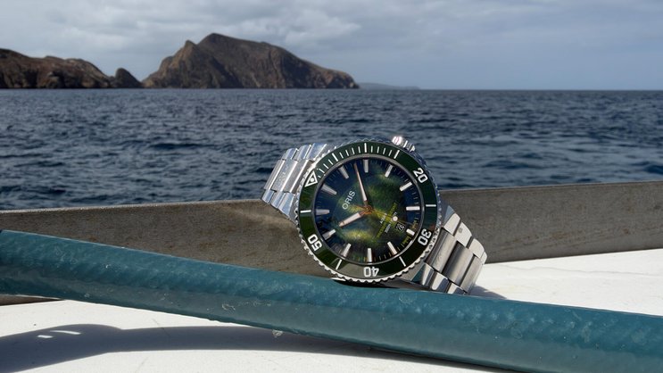Wichtiges Ökosystem und ein stark gefährdetes Unterwasserparadies – Oris widmet den Kelpwäldern ein Sondermodell mit speziellem Zifferblatt (hier vor Anacapa Island, Kalifornien).