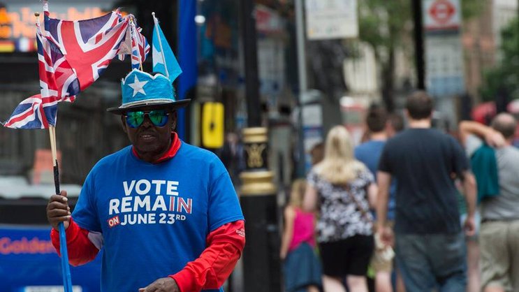 Brexit-Gegner: Der Ausgang des Votums ist noch völlig unabsehbar. Keystone