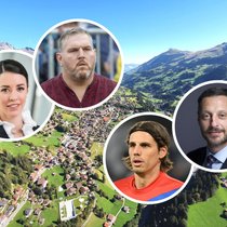 Michèle Frey-Hilti, Christian Stucki, Yann Sommer, Mark Streit (von links nach rechts): Prominente Investoren übernehmen die Mineralquellen Adelboden.