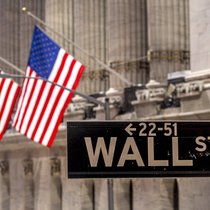 Blick auf die New Yorker Börse an der Wall Street.