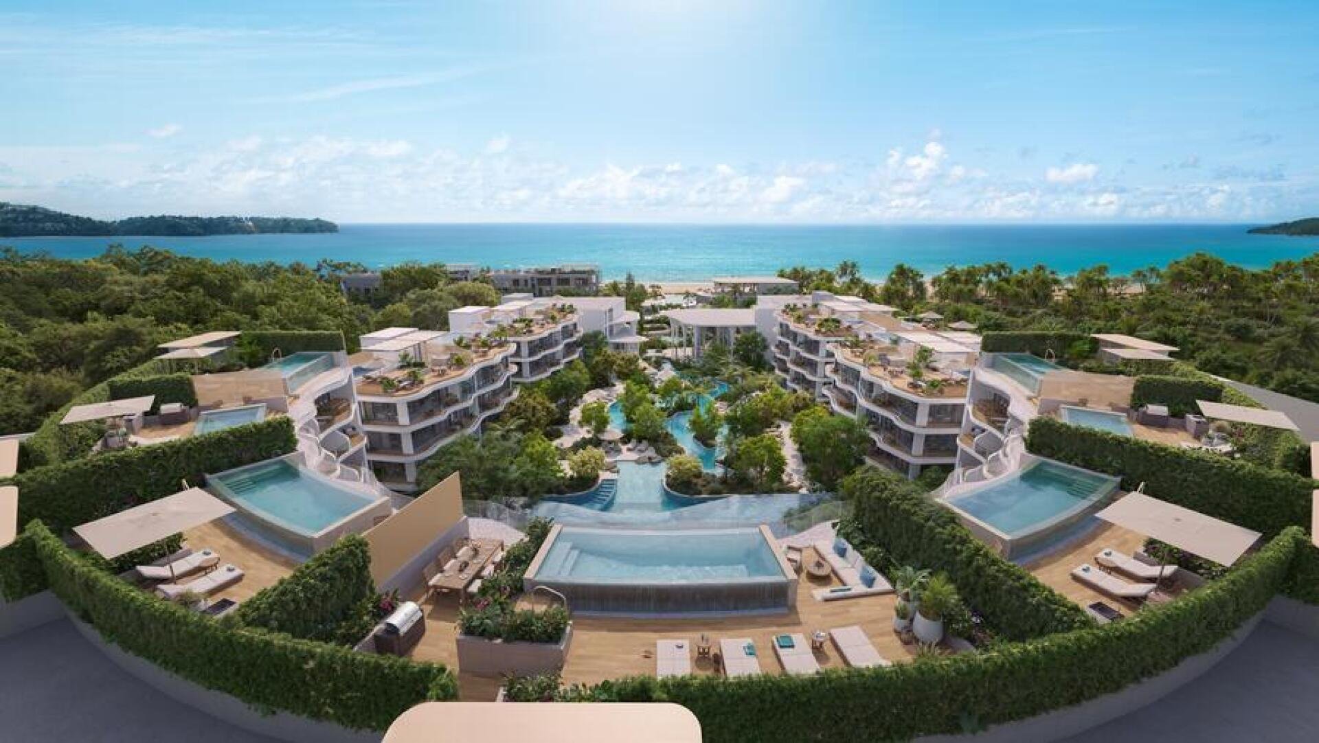 Geplante Überbauung Garrya von Bayan Group residences in Bang Tao, Phuket, Thailand.